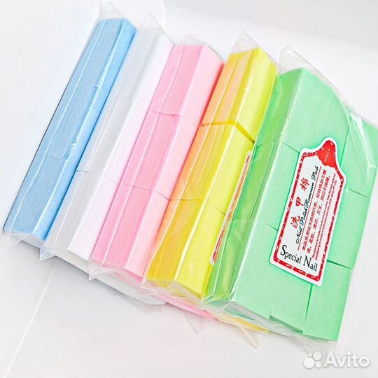 Салфетки Безворсовые цветные, жёсткие, 5*5 См