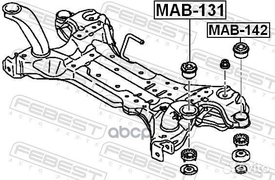 Сайлентблок подрамника Febest 547