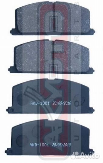 Asva AKD1001 Колодки тормозные toyota/lexus caldin