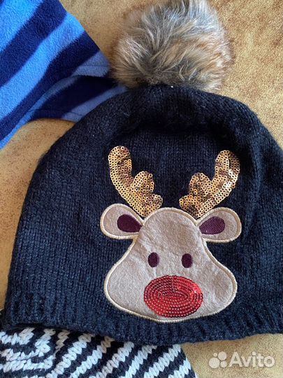 Шапки и шарфы пакет 5-6 лет