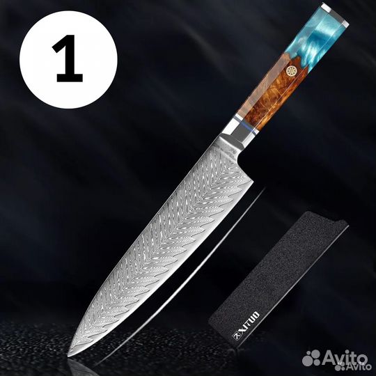 Кухонные ножи из дамасской стали
