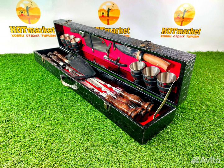 Набор шампуров подарочный