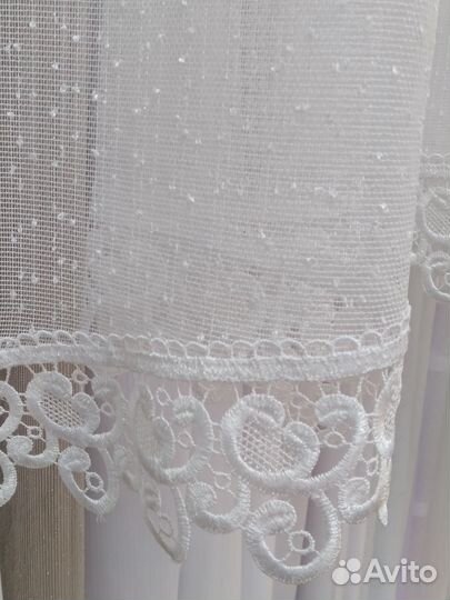 Тюль арка на кухню (с кружевом)