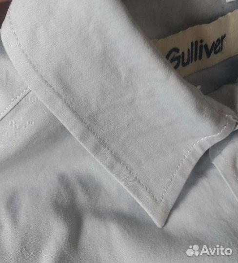 Рубашка школьная Гулливер, светло-серая