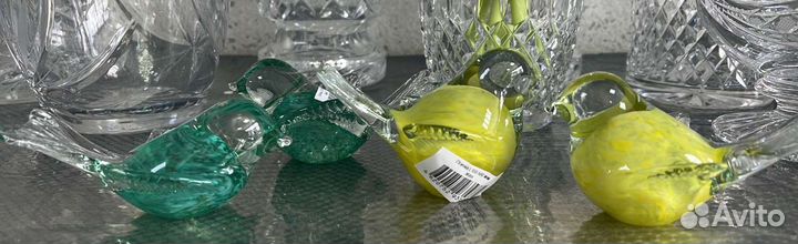 Стеклянные птички,декор.Сувенир,подарок, статуэтка