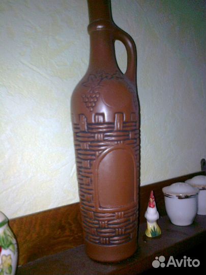 Бутылка керамика и сервиз керамика