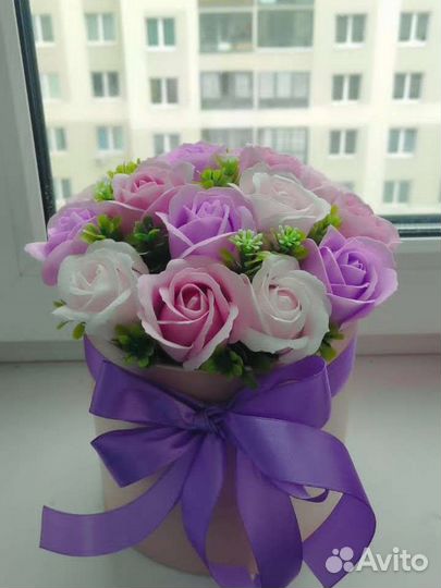 Букет из мыльных роз