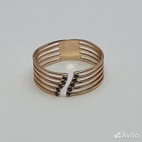 Е.Ц. Кольцо с камнями, золото 585 (id 40595)