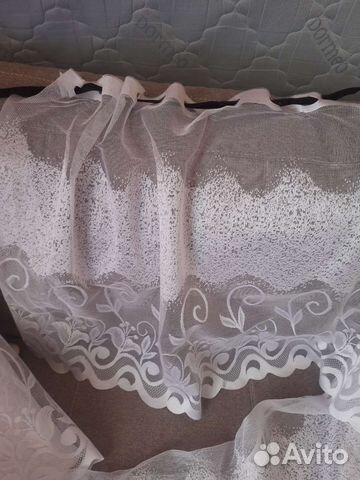 Тюль короткий метражом.Разный рисунок