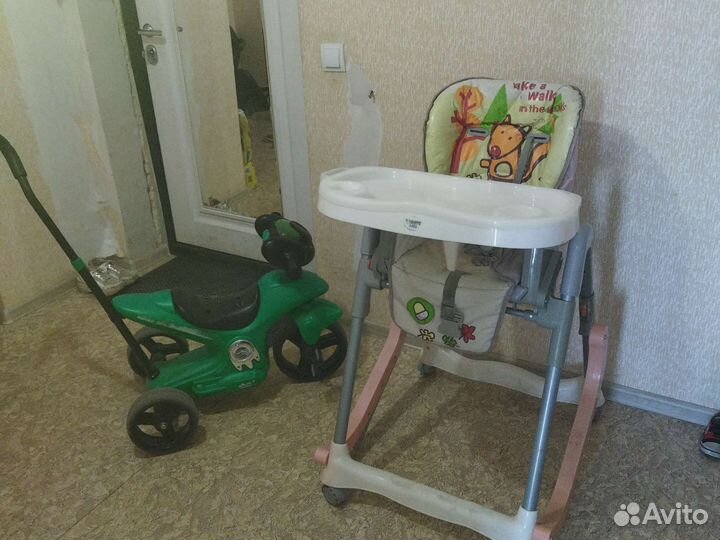 Велосипед+стульчик для кормления пакетом