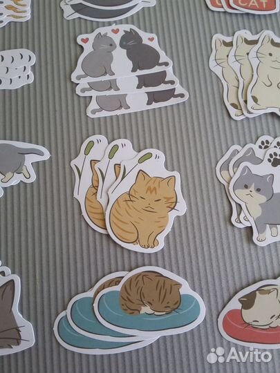 Наклейки стикеры кошки/мышки