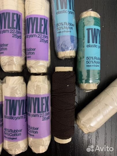 Нитки люрекс и резинки