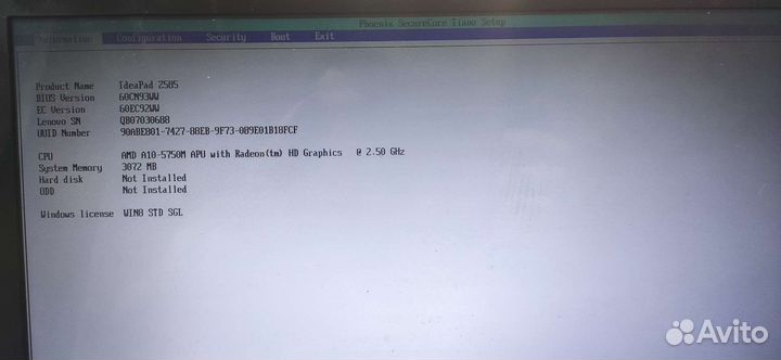Lenovo Z585 (dalz3BMB6E0 Rev:E)
