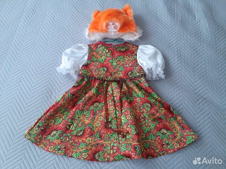 Новогодний костюм для девочки Лиса 86