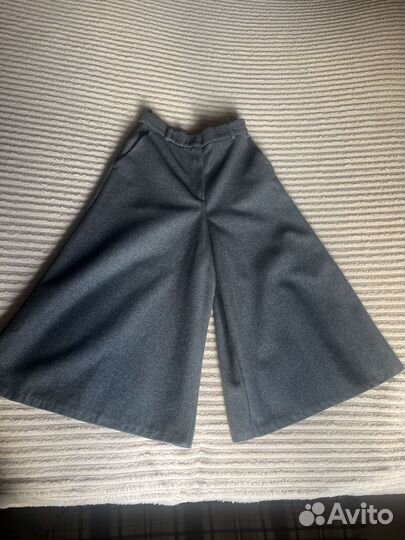 Брюки кюлоты серые