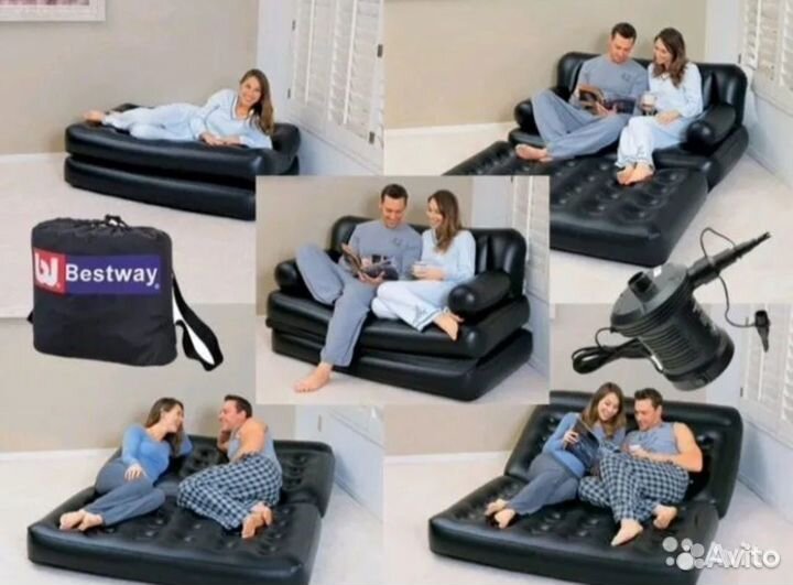 Надувной диван матрас+ насос