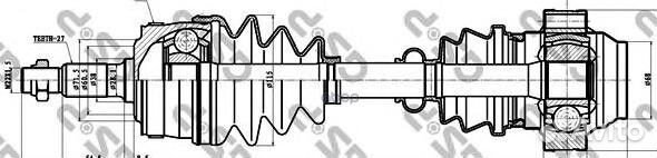 Привод в сборе MB vito W638 2.2CDI 99-03 пер.ле