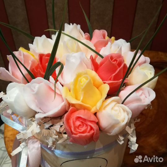 Букет цветов из мыла ручная работа
