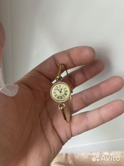 Часы чайка позолоченные