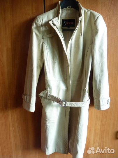 Плащ кожаный