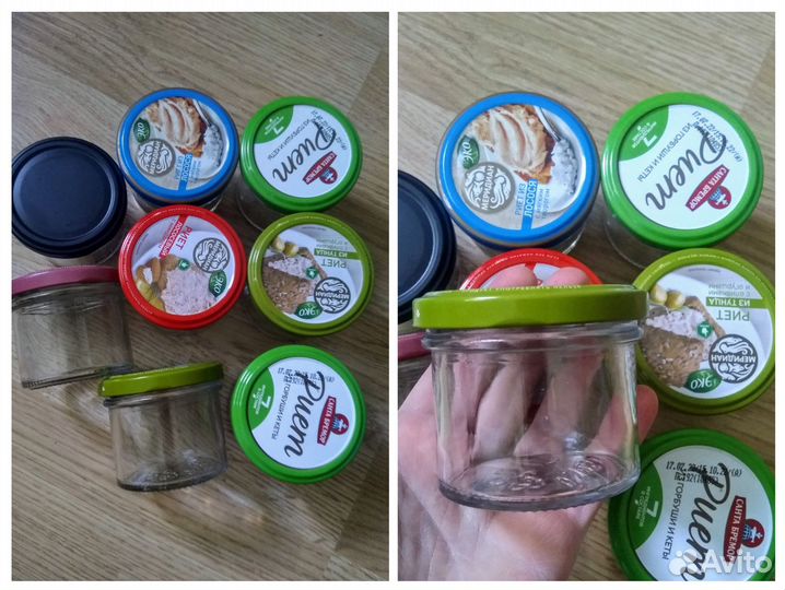 Стеклянные банки с крышками, 125/200/330 мл