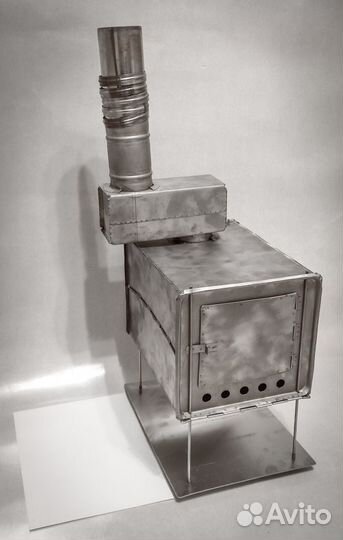 Печка складная туристическая (сталь/титан) (2.3кг)