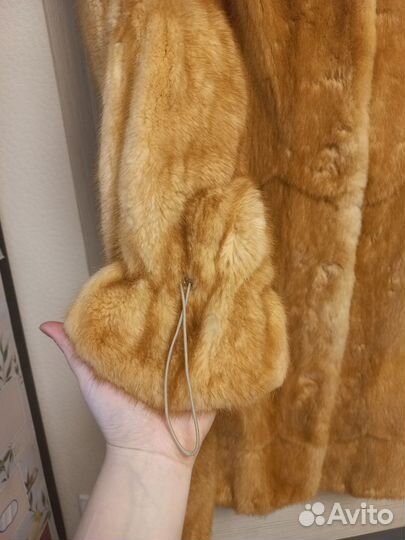 Шуба норковая 48 50 52 рыжая