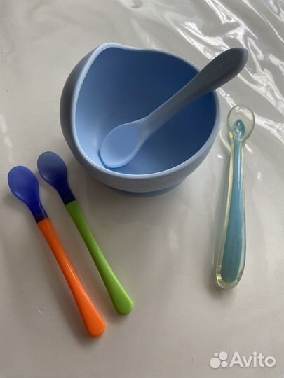 Набор детской силиконовой посуды