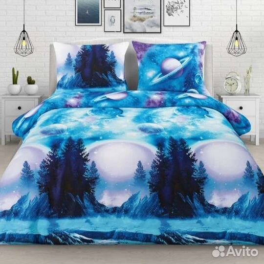 Постельное белье евро простынь на резинке