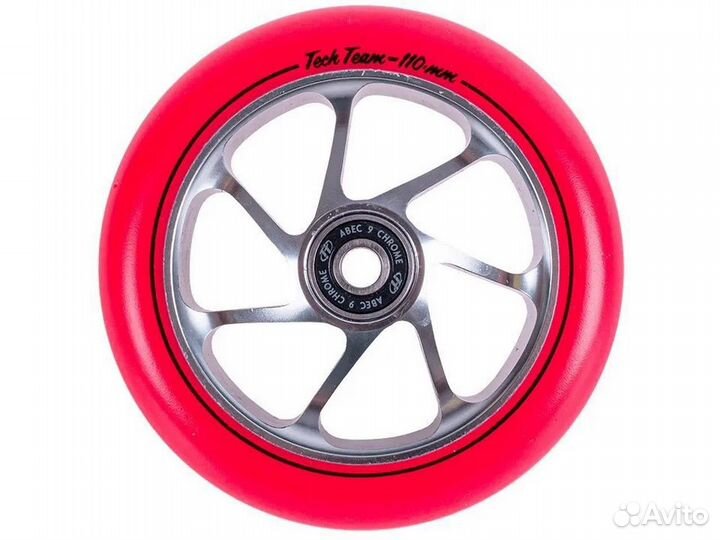 Колесо самоката X-Treme 110*24мм 7W red/красное