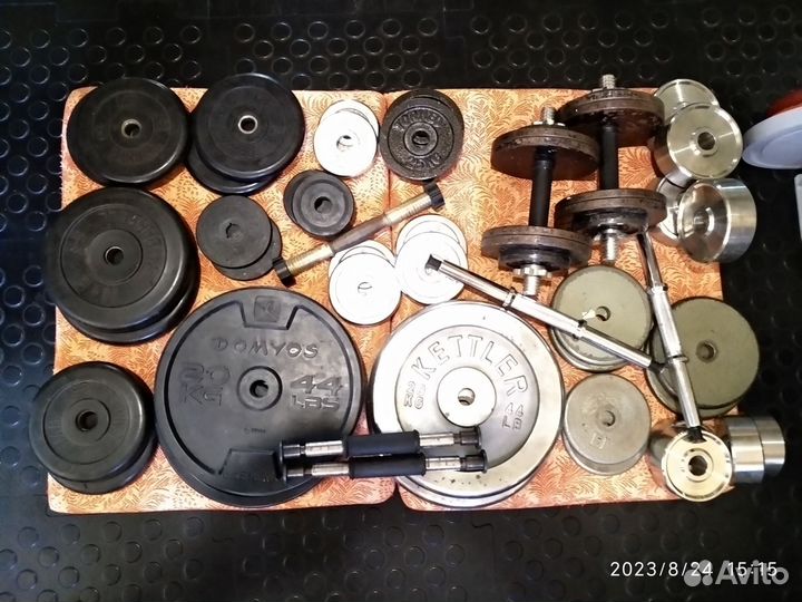 Блины, грифы, гантели