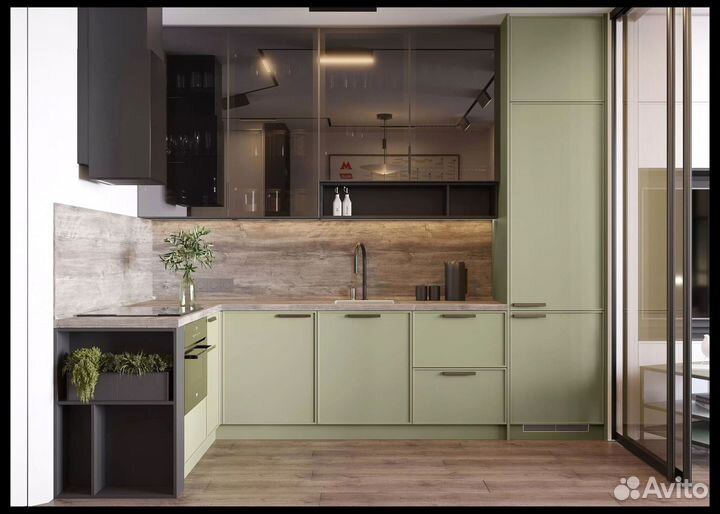 Кухня угловая стильная