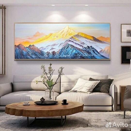 Картина маслом горный пейзаж