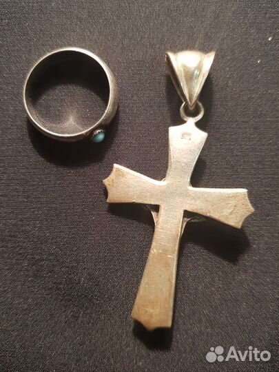 Серебряный крест. Флакон для благовоний