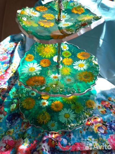 Фруктовница/этажерка с сухоцветами