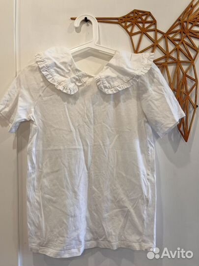 Блузка с коротким рукавом для школы xs