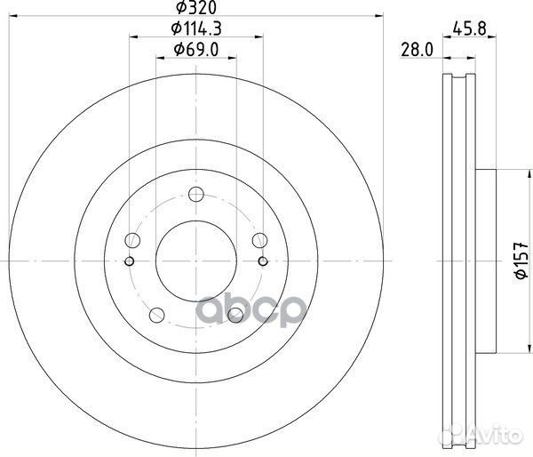 Диск тормозной перед ND3049K nisshinbo