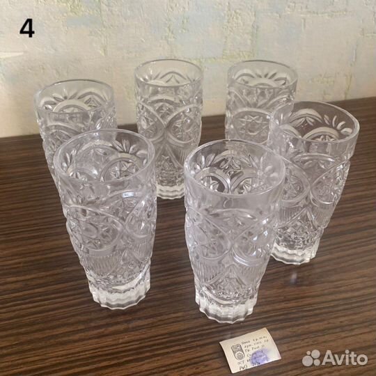 Хрустальная посуда, графины, салатники, бокалы