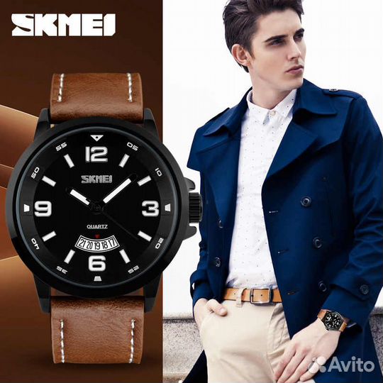 Часы наручные Skmei 9115bkbn black/brown