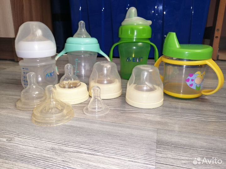Пакетом Бутылочки, соски и поильники avent и др