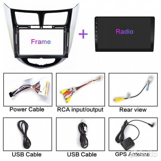 Магнитола Hyundai Solaris 1 Android