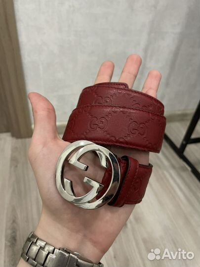 Ремень gucci красный оригинал red