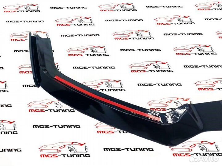 Губа переднего бампера Audi A3 16-20 RS Sedan