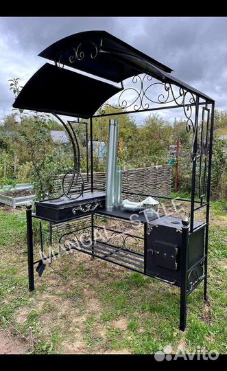 Мангал с крышей