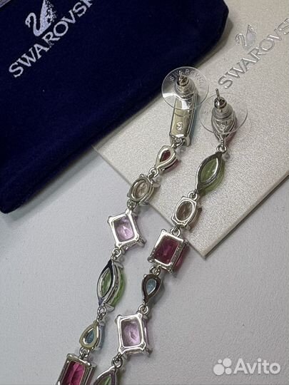 Swarovski серьги длинные gema