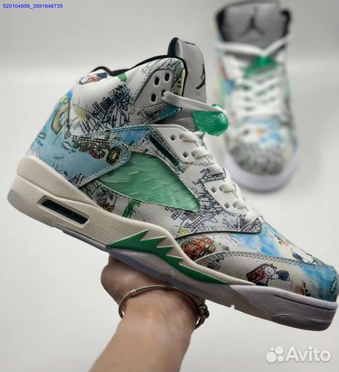 Кроссовки Nike Air Jordan 5 Retro White (Арт.13890