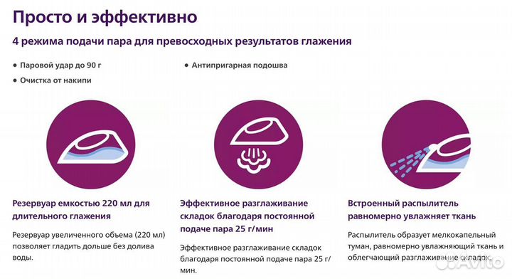 Паровой утюг philips