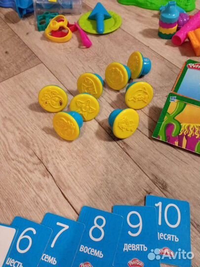 Игровые наборы плэй до осьминог,цифры и кондитер