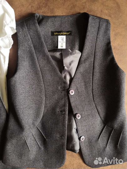 Школьная форма для девочки 128 серая