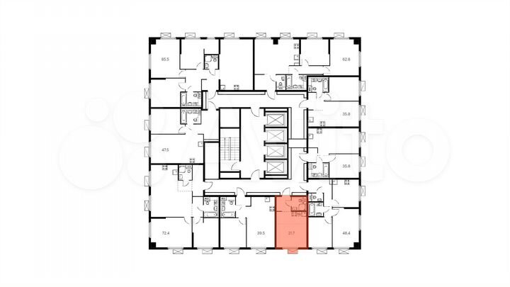 Квартира-студия, 21,7 м², 14/28 эт.